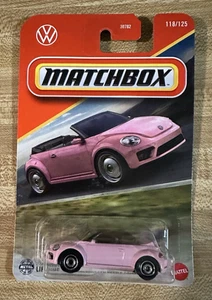 2025 Matchbox 2019 Volkswagen Beetle Convertible Pink - Picture 1 of 3