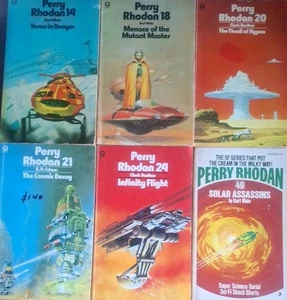 Perry Rhodan X6 14 18, 20, 21, 24 & 49 Classic Sci-Fi Vintage Bundle Paperbacks - Picture 1 of 15