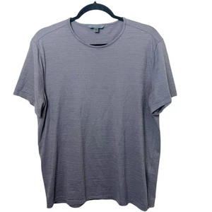 John Varvatos Pima Cotton Striated Crewneck Short Sleeve Slim Fit T-Shirt Gray - Picture 1 of 8