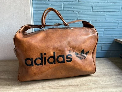 Vintage Adidas 1970s Sports Bag Nederland Faux Leather Holland RARE Travel Retro - Image 1 of 4