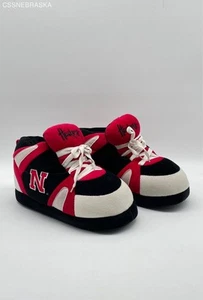 Happy Feet Nebraska Cornhuskers Sneaker Slippers Size L W 8-10, Men’s 7-9 - Picture 1 of 11