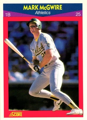 1990 Score 100 Superstars #25 Mark McGwire - Image 1 of 2
