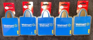 Lot Of 5 Walmart BLUE SHOPPING BAG Gift Card Holder*Tin* GIFT CARD NOT INCLUDED* - Picture 1 of 2