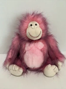 Gund Fab Pals Ramona il Gorilla Rosa Crimpato Piumato Bicolore 11" Peluche Morbido - Foto 1 di 12