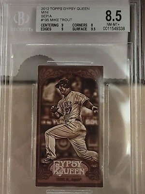 Mike Trout 2012 Topps Gypsy Queen Mini Sephia 59/99 BGS 8.5 NMMT+ - Image 1 of 2