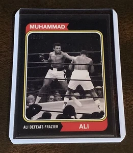 2021 TOPPS MUHAMMAD ALI #44 ALI DEFEATS FRAZIER - 3/56 BLACK PARALLEL - Picture 1 of 2