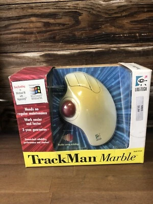 Logitech Trackman Marble Ball Mouse - Windows 95 / 98 PS2 4164 - Image 1 of 4