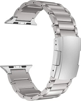 Titanium Band Metal Clasp for Apple Watch Ultra 10 9 8 7 6 5 4 3 2 1 Watch Chain - Image 1 of 4