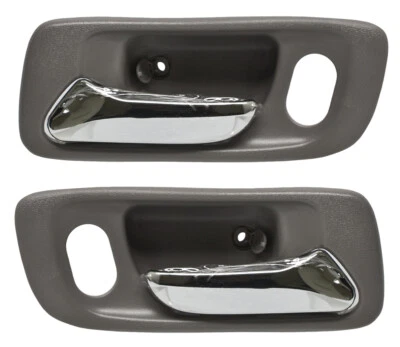 New Front Gray Interior Door Handle Set For 1998-2002 Honda Accord Sedan EX LX - Imagem 1 de 4