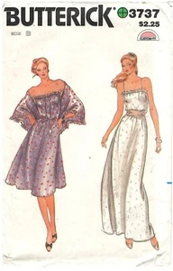 Butterick 3737 Misses Dress Belt Shawl sewing pattern size B 12-16 uncut Vintage - Picture 1 of 3