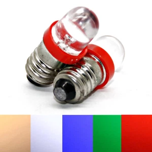 2X E10 Base de tornillo 12V 6V Blanco cálido Luz Luz Linterna Bombilla LED - Imagen 1 de 1