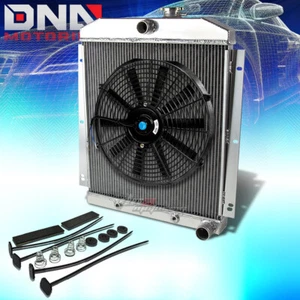 FOR 47-54 CHEVY C/K SERIES TRUCK PICKUP V8 3-ROW ALUMINUM RACING RADIATOR+FAN - Picture 1 of 6