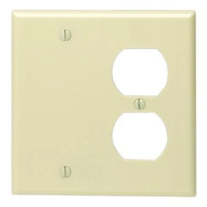 Cubierta de placa de pared de marfil combo dúplex placa de pared en blanco irrompible Lexan - Imagen 1 de 1