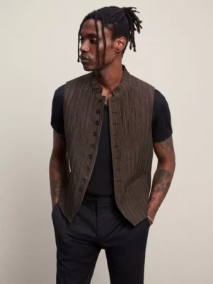 $598 Nuevo John Varvatos Colección Multi-Botón Chaleco Chaqueta EU54 US44 Foto 1 de 4