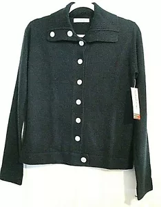 Stephanie Rogers por Moda Tendencia Mujeres Talla M Negro Botones Cárdigan Suéter - Imagen 1 de 11