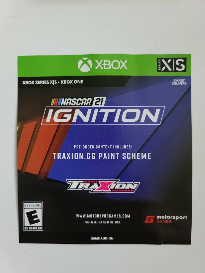 NASCAR 21 IGNITION Preorder Bonus XBOX ONE SERIES X SERIES S - Image 1 of 1