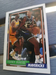 Carte Collection Basket Nba Tops 1992 1993 #261 Terry Davis Dallas Mavericks - Picture 1 of 2