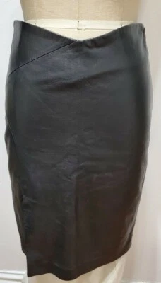 Reaction Kenneth Cole Black leather skirt Size 4 - Image 1 of 4