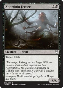 MTG Magic DOM Dominaria - 1x ITA NM 092 C Abominio Feroce - Picture 1 of 1