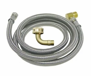 Edelstahl Geschirrspüler Zuleitung 72", Anschlüsse, 3/8" Komp x 3/8" Kit - Bild 1 von 1