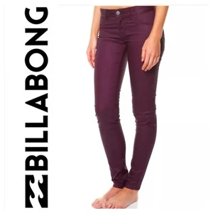 BNWT BILLABONG LADIES PEDDLER COATED JEANS (PLUM) SIZE 6 RRP $99.99 70% OFF - Picture 1 of 3