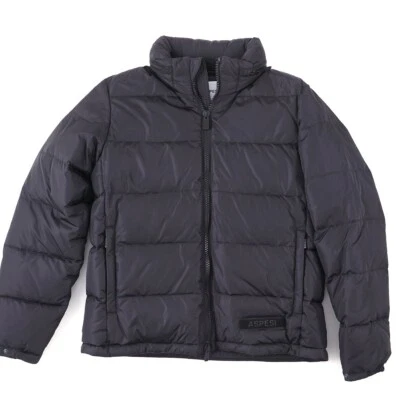 Aspesi F/W 24-25 Hooded Insulated Black Quilted Down Puffer Jacket L New - Image 1 of 4