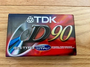 TDK D90 1ECI / Type 1 High Output 60 dB Cassette Tape  New  Factory Sealed - Picture 1 of 4