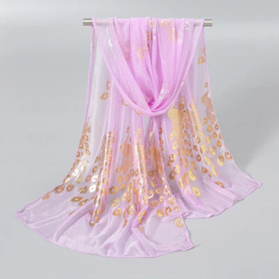 Mujeres Damas Largo Suave Seda Gasa Bufanda Envoltura Chal Estola Pashmina Bufandas EE. UU. ♡ Foto 1 de 4