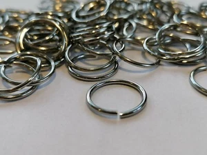 40 ANILLOS DE SALTO DE ACERO INOXIDABLE 16mm x 1.2mm joyería artesanal hallazgos bucles abiertos - Imagen 1 de 1