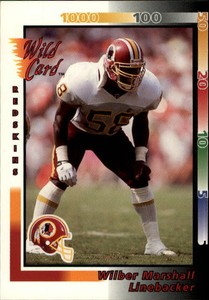 1992 Wild Card Football Card #132 Wilber Marshall