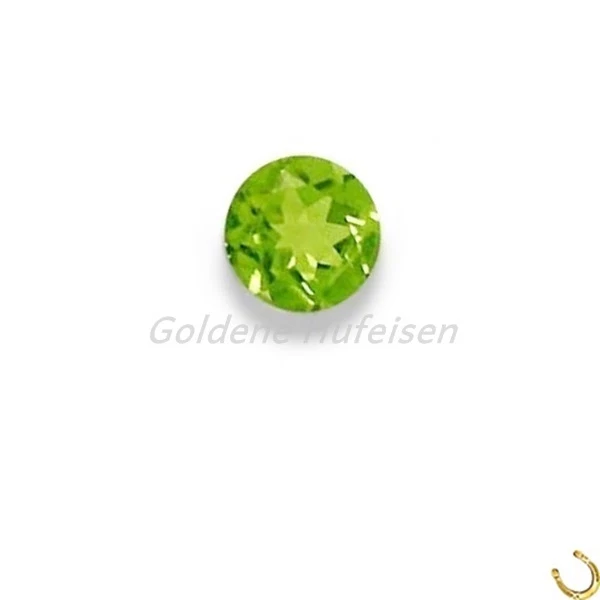 1 x Peridot Rund 3 mm Facettiert / Top Apfelgrün / aus Pakistan - Bild 1 von 1
