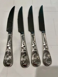 Set of 4 pcs. Cambridge DEER Satin Steak Knives - Picture 1 of 6
