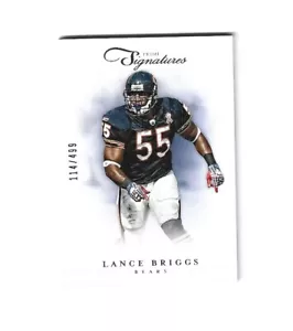 Lance Briggs 2012 Prime Signatures #80/499 osos Chicago - Imagen 1 de 1
