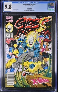 Quiosco Ghost Rider #27 CGC 9.8 V2 Vol 2 1992 Jim Lee arte aplicación X-men - Imagen 1 de 2