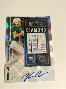 2020 Panini Draft Contenders DPT-ZV Zac Veen Colorado Rockies Auto 12/15 Rc