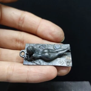 Schwarz Messing verführerisch Arsch Mädchen Statue Kunst Schönheit Modell Figur Kunstwerk Anhänger - Bild 1 von 9