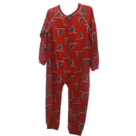 Atlanta Falcons Official NFL Toddler Infant Size Pajama Sleeper Bodysuit New Tag Cover