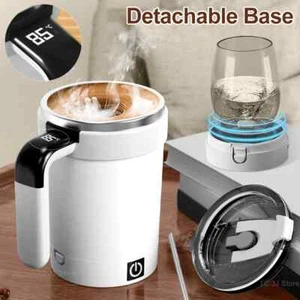 Automatic Stirring Cup Rechargeable Magnetic Mixer Electric Mugs Stainless Steel - Picture 1 of 9