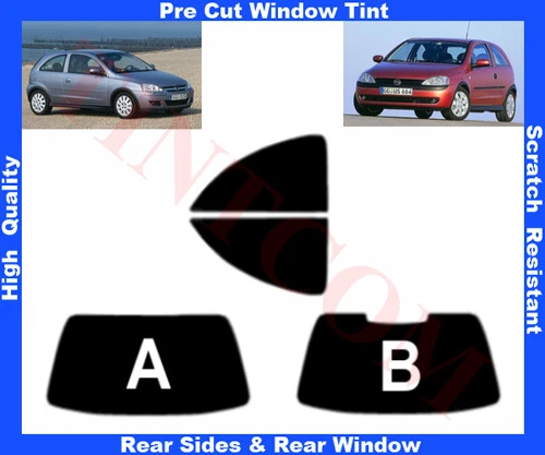 Pellicola Oscurante Vetri Auto Pre-Tagliata Opel Corsa C 3P 1999-2006 da5% a 50% - Imagen 1 de 1