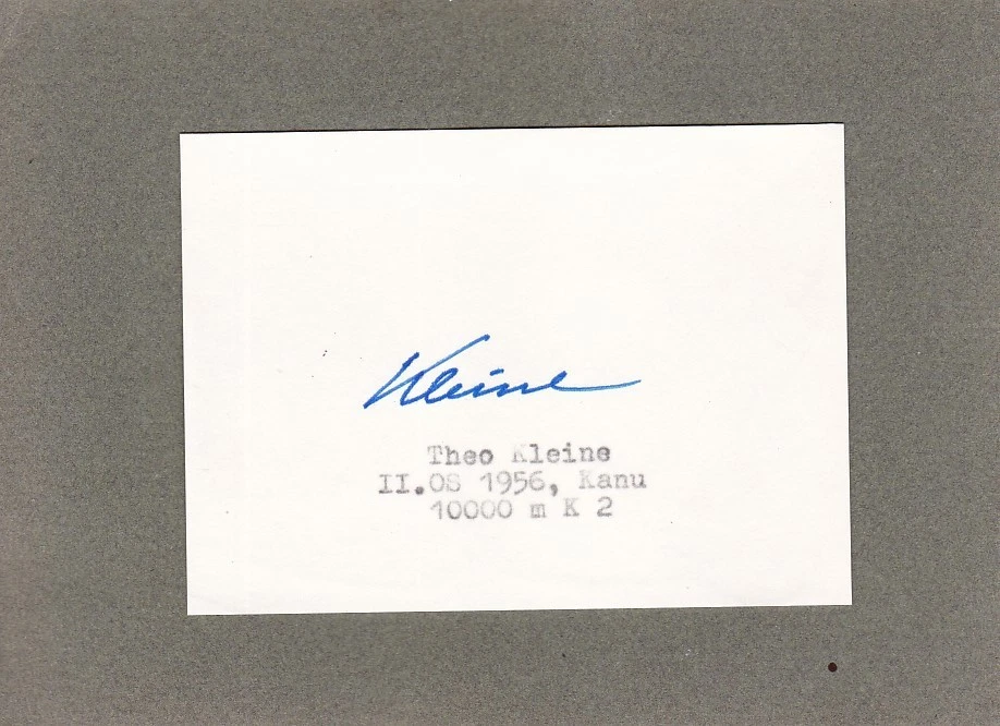 Theo KLEINE (1924-2014) - Deutschland, Silber Olympia 1956 Kanu, Original! - Bild 1 von 1