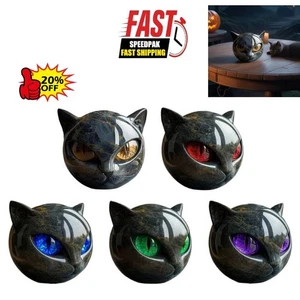 Luxury Black Cat Stone Sculpture - Elegant Home Décor & Gift-Ready Art PieceHo t - Picture 1 of 28