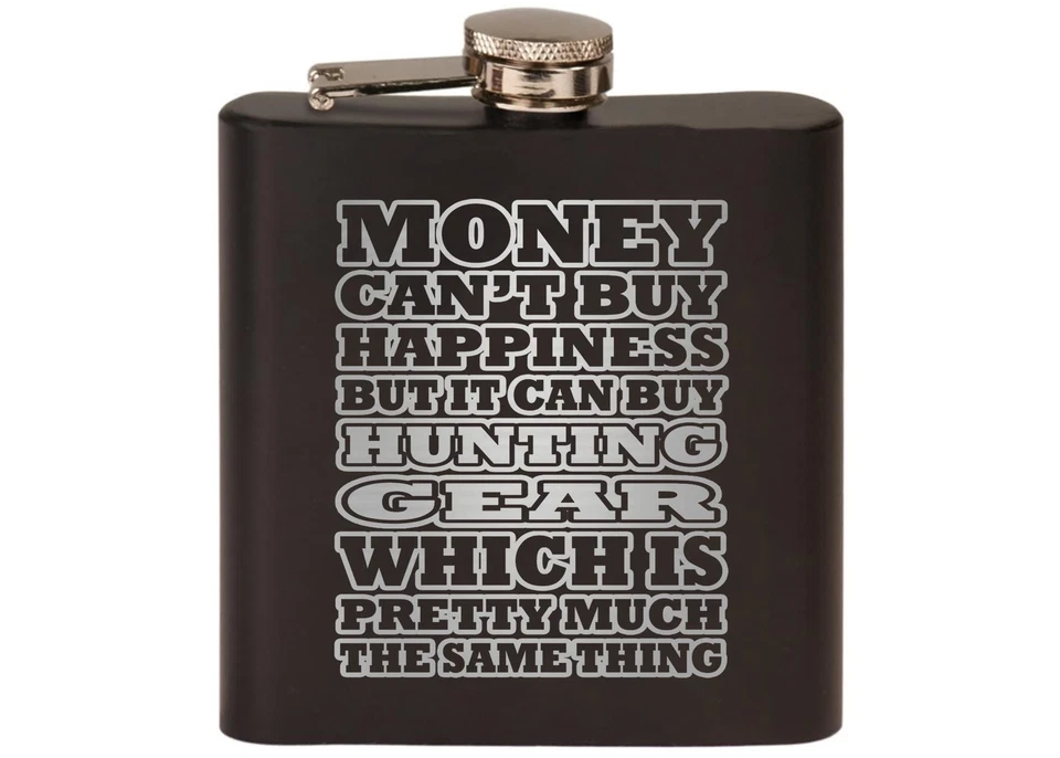 Rogue River Tactical Funny Hunting Gear Money Stainless Steel Hip Flask Premi... - Image 1 of 4