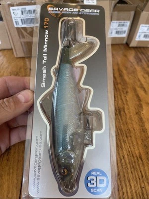 Savage Gear Smash Tail Minnow 170 Topwater Plopper 6 3/4” 2,25 OZ Nuevo de Lote Antiguo Ghost Minn Foto 1 de 4