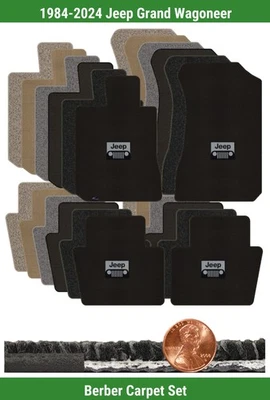 Juego de alfombrillas bereber personalizadas para Jeep Grand Wagoneer '84-24 con logotipo (4 piezas) #U5I Foto 1 de 4