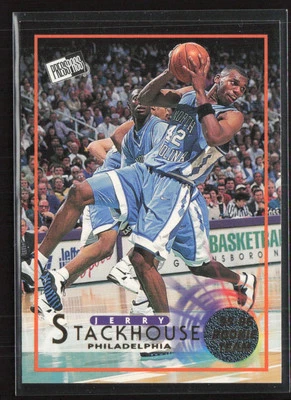 Press Pass #34 Jerry Stackhouse North Carolina 1996 tacones alquitranados (P) Foto 1 de 2