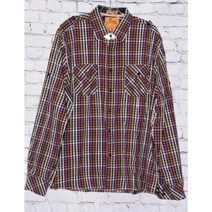 Sovereign Code Mens Long Sleeve Wester Plaid Button Up Down Shirt Size XL NWOT - Picture 1 of 8
