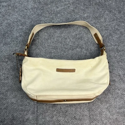 Tommy Hilfiger Mujer Cartera Lona Tostado Rayas Bolso de Hombro De Colección Foto 1 de 4