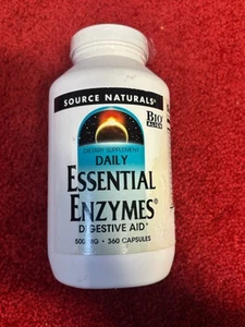 LARGER 360 Capsules Daily Essential Enzymes 500 mg  Exp 5/28 - Picture 1 of 2