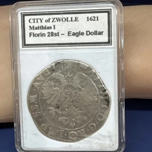 1621 City Of Zwolle Matthias I Florin 28st Eagle Dollar You Grade - Imagen 1 de 2