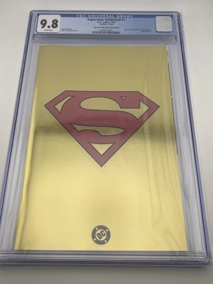 CGC 9.8 SUPERMAN UNLIMITED #1 Gold Foil Logo 13 /300 With Pin - Image 1 of 3